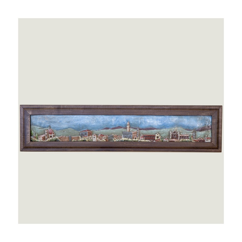 Florence Panel with Colored Patinated Ceramic Frame
